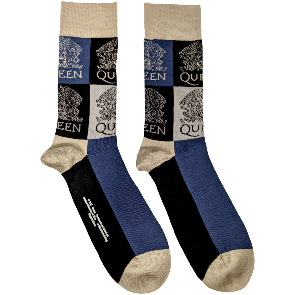 Queen - Crest Blocks Socks - EU 40-45 - Multicolours